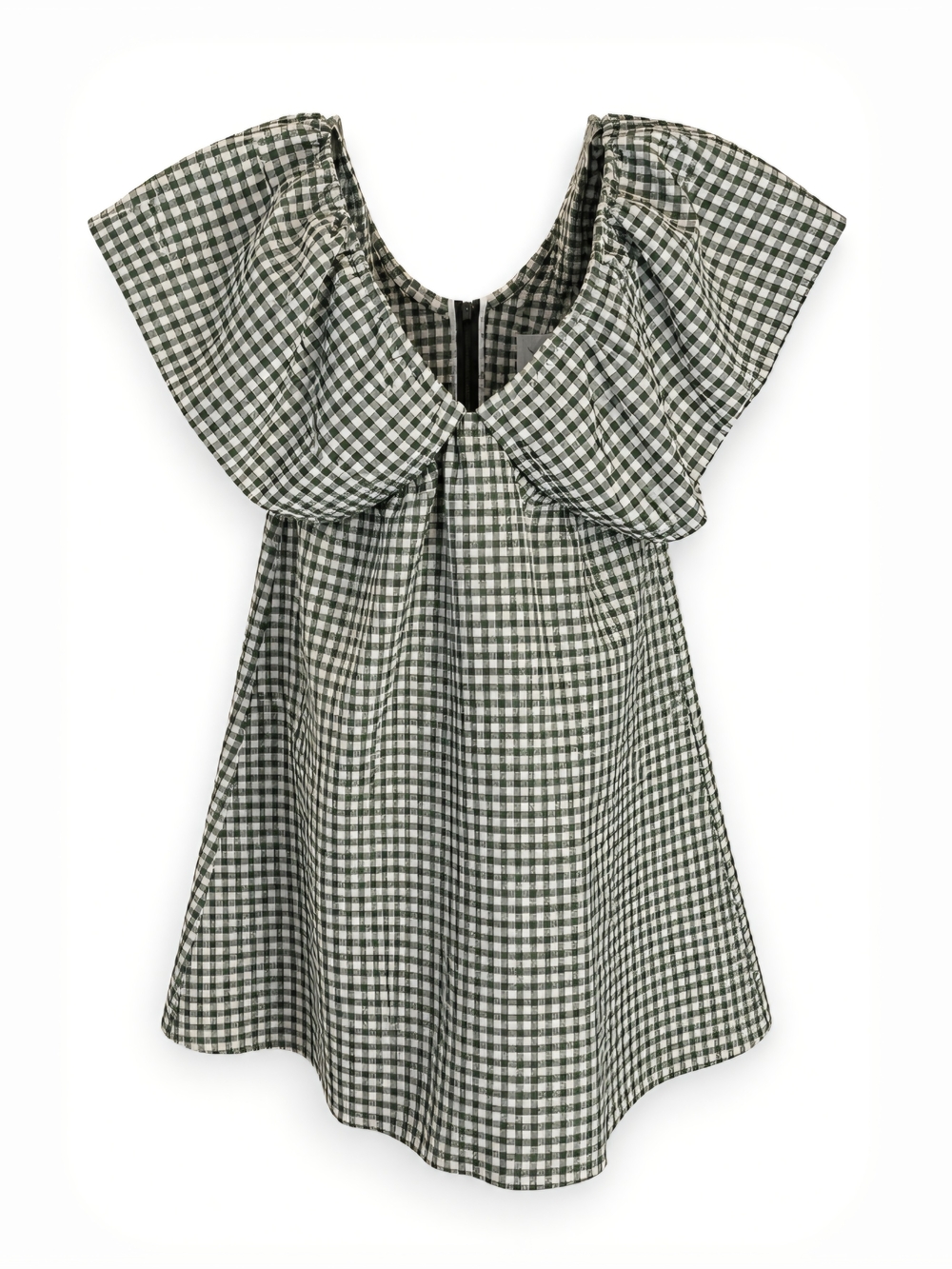 Day + Moon Green Gingham Dress